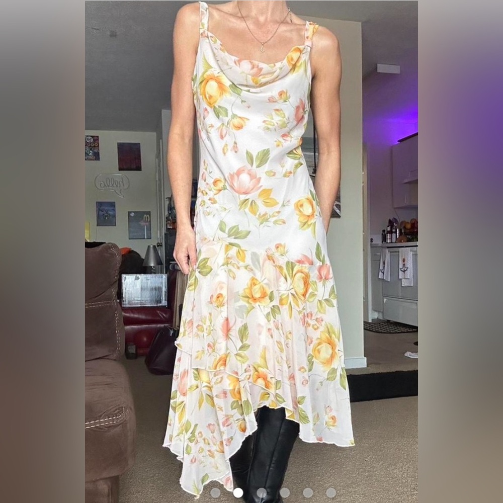 Y2K vintage floral dress